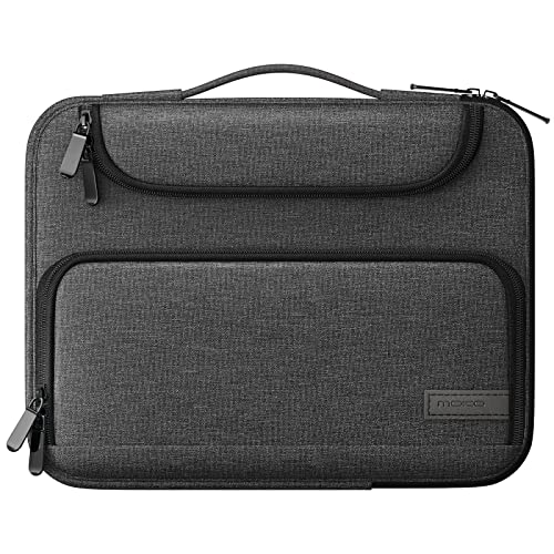 MoKo 9-11 Inch Tablet Sleeve Bag with Double Pockets | Fits iPad Air 5/4th 10.9-inch, iPad Pro 11-inch, iPad 9/8th 10.2-inch, iPad 10th 10.9-inch and Tab S8/S9 11-inch, Black&Gray - color: Black & Gray, style: 9-11 Inch
