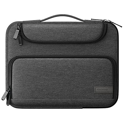 MoKo 9-11 Inch Tablet Sleeve Bag with Double Pockets | Fits iPad Air 5/4th 10.9-inch, iPad Pro 11-inch, iPad 9/8th 10.2-inch, iPad 10th 10.9-inch and Tab S8/S9 11-inch, Black&Gray - color: Black & Gray, style: 9-11 Inch