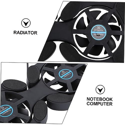 Balacoo Portable Foldable Laptop Cooling Pad with Dual USB Fans Compact Design for Efficient Heat Dissipation and Slip-Resistant Protection for Notebook Use