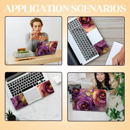 SUPERDANT Laptop Skin Sticker Rose Laptop Decals Personalized Universal Notebook Computer Wrap Vinyl Skin Stickers Cover Art Decal Removable 12-15.6 Inch Waterproof Scratch-Resistant Gifts - style: Rose