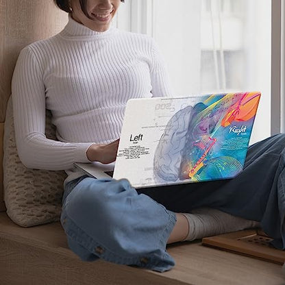 Compatible with MacBook Air 13 inch Case 2022 2021 2020 2019 2018 Release M1 A2337 A2179 A1932 Retina Display Touch ID, Plastic Hard Shell Case & Keyboard Cover, Left Right Brain - color: 01 Brain