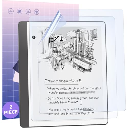 IPROKKO [2 Pack] Anti Blue Light Screen Protector for 10.2" Kindle Scribe 2024/2022 2nd/1st Gen Protective Film, Easy Install Eyes Friendly High Clarity Anti Glare eBook Reader Screen Filter Compatible with Tablet Boox Note Air, TouchPad D10 - color: Blue