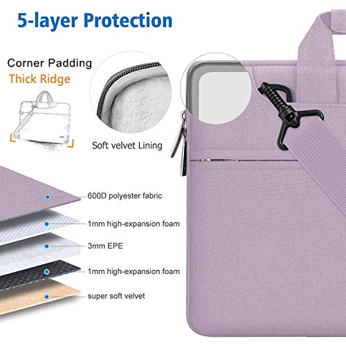 Hseok Laptop Shoulder Bag 15 15.6 16 Inch Briefcase,Compatible MacBook Pro/Neo 16",MacBook Air/Pro 15,XPS 15/16 and most 15.6-16 and Most 15-16 Notebooks,Spill-Resistant Handbag,Purple - color: Purple, size: 15-16 inch