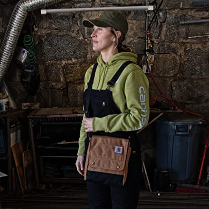 Carhartt Crossbody Snap Bag, Durable, Adjustable Shoulder Bag with Flap Over Snap Closure - color: Port