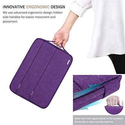 Voova 15.6 16 Inch Laptop Sleeve Case Compatible with MacBook Pro 16 M1/M2/M3/M4 Max 2019-2025, 15.6-16” Hp Lenovo Acer Asus, Waterproof Slim Computer Bag Cover with Handle, Purple - color: Purple, size: 15.6-16 Inch