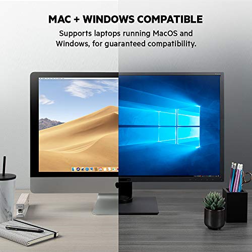 Belkin Thunderbolt 3 Dock Core With Thunderbolt 3 Cable - Usb C Hub - 7-In-1 Docking Station For Macs & Windows, 60W Upstream Charging, With Gigabit Ethernet, Displayport & Audio Ports | USB-C dock, dual display, laptop expansion hub, MacBook, home office
