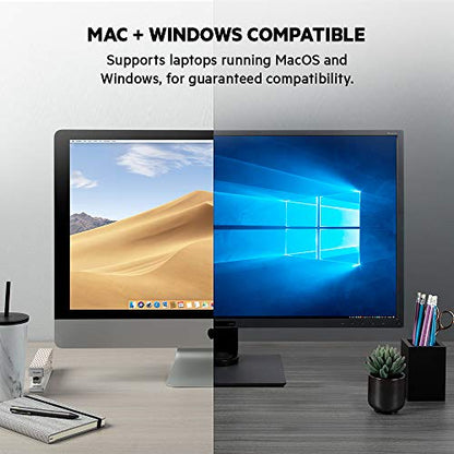 Belkin Thunderbolt 3 Dock Core With Thunderbolt 3 Cable - Usb C Hub - 7-In-1 Docking Station For Macs & Windows, 60W Upstream Charging, With Gigabit Ethernet, Displayport & Audio Ports | USB-C dock, dual display, laptop expansion hub, MacBook, home office