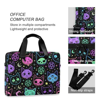 JIPONI Laptop Bag For Women Men, 15.6 16 IN Tote Work bags, Briefcase Messenger Computer Case 01 - color: Cat