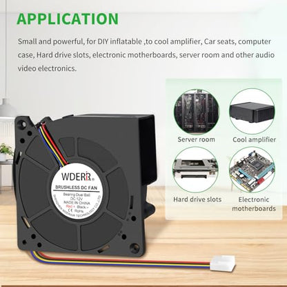 120mm x 32mm Dual Ball 4Pin DC Computer Centrifugal Blower Fan 12V PWM Big Airflow for DIY Air Exhaust Vent Cooling - style: 12V 4PIN