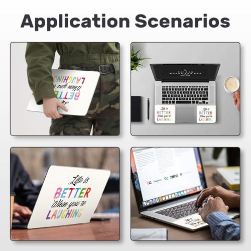 Laptop Skin Sticker Decal PVC Vinyl Quote Sticker Notebook PC Protector Waterproof Scratch Resistant Laptop Skin for 12.1 13 13.3 13.6 14 15 15.3 16 Inch Colorful Letter - color: Life is Better