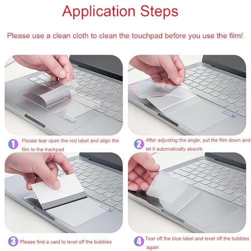 2 Pcs Trackpad Protector Cover Skin Compatible for 2026 MacBook Neo 13 inch A18 Pro Chip Model A3404, Clear Anti Scratch Dust-Resistant Touchpad Smooth PET Film - size: Compatible for 2026 Neo 13