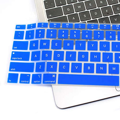 Se7enline for MacBook Air Keyboard Cover 13 inch 2018-2023 A1932 | Silicone Waterproof Dustproof Durable Washable Laptop Accessories US Layout 2023 2022 2021 2020 2019 2018,Deep Blue - color: Deep Blue