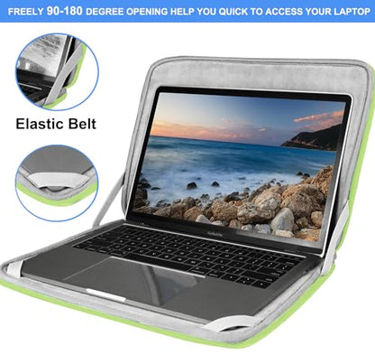 Laptop Sleeve Case 15.6 Inch, Durable Shockproof Protective Cover Flip Case Briefcase Carrying Bag Compatible with 15.6" HP, ASUS, Lenovo, Acer, Notebook, Computer, Light Green - color: Light Green, size: 15.6 Inch