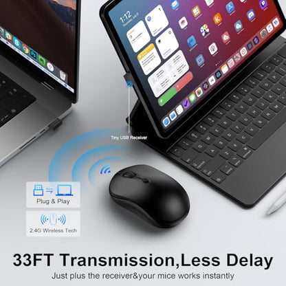 Wireless Mouse,Computer Wireless Cordless Mouse 2.4GHz HP Mice | for Laptop,PC,Computer,HP, Windows,Chromebook,Notebook,Mac,Desktop USB Mice