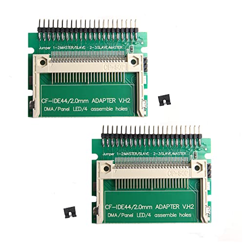 Acxico 2 Pcs CF Card Compact Flash Card to 2.5" IDE 44Pins ATA Converter Adapter for Laptop