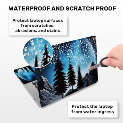 Laptop Skin Sticker Decal PVC Vinyl Sticker Notebook PC Protector Waterproof Scratch Resistant Laptop Skin for 12.1 13 13.3 13.6 14 15 15.3 16 Inch Starry Night Blue Sky Style - color: Starry Night