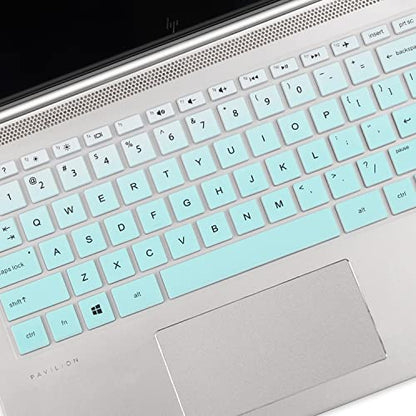Keyboard Cover for HP Laptop 14" 14-dq 14-fq/dk 14-dq6014dx 14-dq6013dx 14-dq0052dx 14-dq0762dx 14-dq5009nr 14-dq0054dx 14-dq3000dx 14-dq2020nr 14-dq0760dx 14-dq0003/0005dx 14-dq0055dx 14-dq0070nr - color: Mint Green