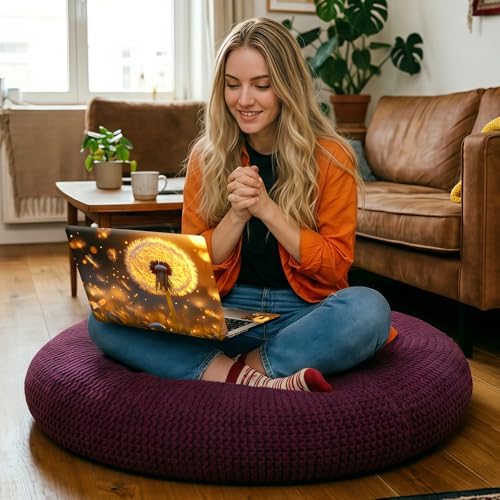 Dandelion Magic Glow Universal Laptop Skin Sticker 3PCS, Protective Decal Trim-to-Fit 11.6" 13.3" 14" 15.6" Laptop Vinyl Cover, Removable Anti-Scratch Computer Decal Protector - color: Dandelion Magic Glow