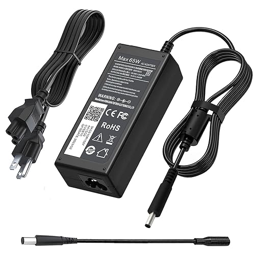 65W 45W AC Adapter for Dell Laptop Charger Dell inspiron 15 la65ns2-01 | Compatible with Dell inspiron 13 14 17 Series 3520 5100 5567 5559, Latitude ,Computer Barrel Charger- 4.5mm and 7.4mm jack
