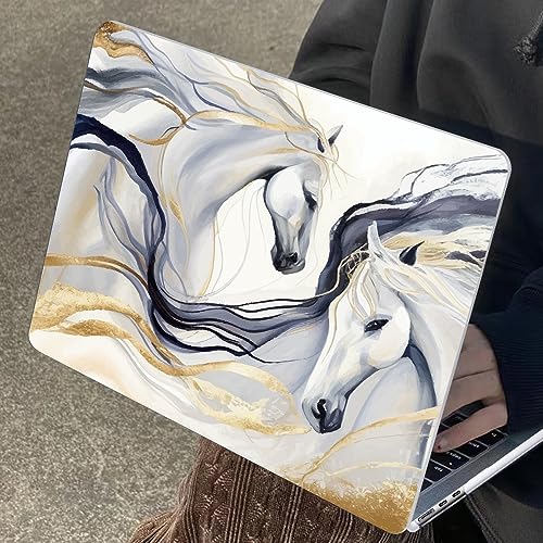 Compatible with MacBook Air 13 inch Case M5 M4 M3 M2 Chip 2026-2022 Release Model A3449 A3240 A3113 A2681, Protective Hard Shell Laptop Cover for MacBook Air 13.6 inch M5 2026, Unique Horse - color: Unique Horse