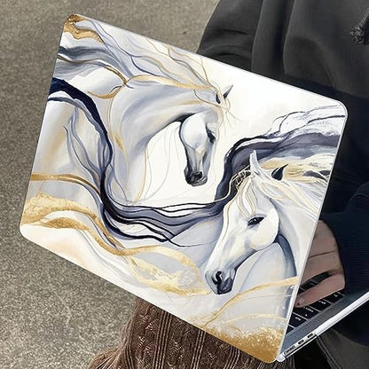 Compatible with MacBook Air 13 inch Case M5 M4 M3 M2 Chip 2026-2022 Release Model A3449 A3240 A3113 A2681, Protective Hard Shell Laptop Cover for MacBook Air 13.6 inch M5 2026, Unique Horse - color: Unique Horse