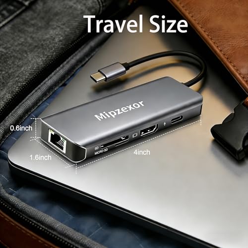 USBC Docking Station 8 in 1 USB C to hdmi gigabit ethernet Adapter 1Gbps Ethernet Hub 100W Power Delivery 3*USB 3.0 Ports SD/TF Card Reader Ethernet USB C Adapter for MacBook Pro/Air Dell XPS HP