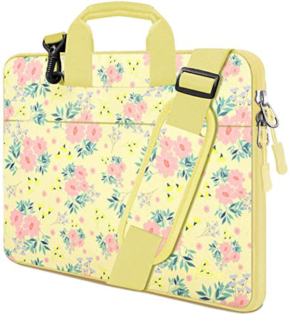 Hseok Laptop Shoulder Bag 13 13.3 14 Inch Case Compatible with MacBook Pro/Neo 14" M5/M4/M3/M2/M1,Mac Air/pro/Neo 13" and Most 13 13.3 14 Notebooks,Spill-Resistant Briefcase,Daisy Beige - color: Daisy Beige, size: 13-13.5 inch