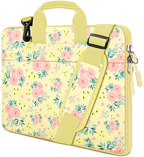 Hseok Laptop Shoulder Bag 13 13.3 14 Inch Case Compatible with MacBook Pro/Neo 14" M5/M4/M3/M2/M1,Mac Air/pro/Neo 13" and Most 13 13.3 14 Notebooks,Spill-Resistant Briefcase,Daisy Beige - color: Daisy Beige, size: 13-13.5 inch