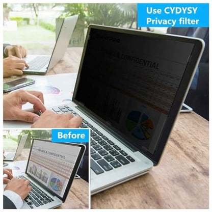 13.3 Inch Laptop Privacy Screen Shield for 16:9 Widescreen Display, Anti-Peeping Data Security Protective Film, Notebook Anti-Glare & Blue Light Blocking Filter, Reduce Eye Strain