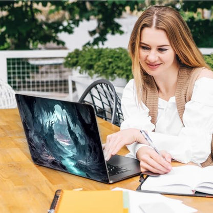 Laptop Skin Sticker Decal, Universal Reusable Vinyl Laptop Cover for 12" 13" 13.3" 14" 15" 15.4" 15.6" Notebook PC, Waterproof Scratch-Resistant with 2 Wrist Pads, Easy to Apply & Remove,Art Mountain - color: Art Mountain