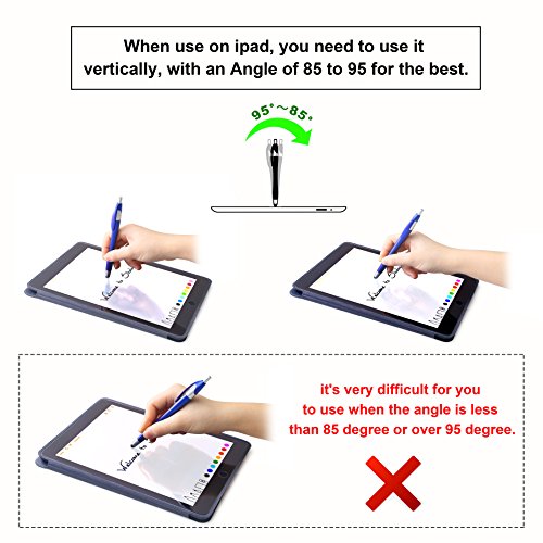 Skoloo Electronic Screen Touch Stylus,14 Pack 2 in 1 Slim Long Click Ink Stylus Ballpoint Pen For Universal Android Touch Screen Tablet Smartphone, Google Nexus, Samsung Galaxy, HTC, Multi-colored