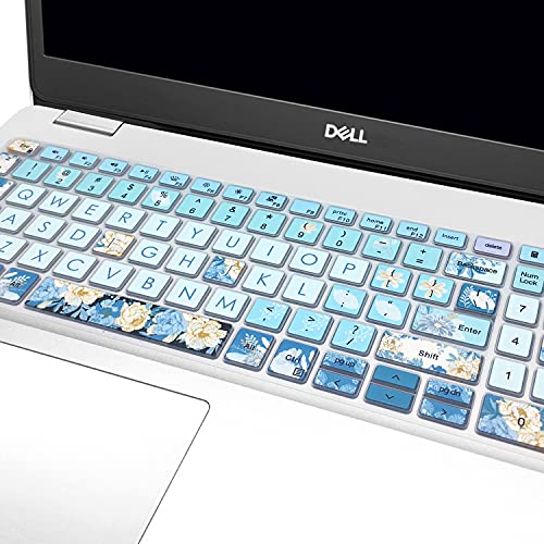 Keyboard Cover Skin for 2021 2020 2019 Dell Inspiron 15 5501 5502 5505 5508 5584 5590 5593 5598 15.6" / Inspiron 15 7000 7590 7591 7501 7506 7706 7790 / Vostro 7590 5590 7500,Peony - color: Peony