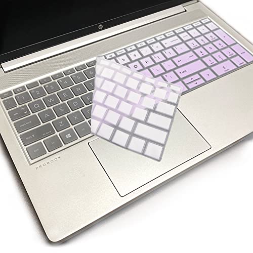 Keyboard Cover for 15.6 inch HP ProBook 450 G8 G9 G10/ 455 G8 G9 G10/ 650 G8/ HP Zbook Power G8 G9, HP ProBook 15.6 inch Keyboard Skin(NOT fit HP ProBook 450/455/650 G6 G7)-OPurlple - color: OmbrePurlple