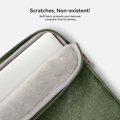 Voova 15.6-15 Inch Laptop Sleeve with Handle, MacBook Sleeve, Army Green | Splash-proof 15.6-inch laptop sleeve with handle and removable strap; fits notebooks and MacBook Pro for daily commute - color: Army Green, size: 14-15.6In & 2019 New Macbook Pro 1