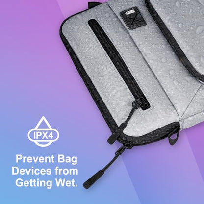 13-14 Inch Laptop Sleeve, Compatible with MacBook Pro 14 (M4–M1), MacBook Air 13/15 (M3/M2), Surface Laptop 4/5, iPad Pro 12.9 (6th–3rd Gen), & More – Waterproof Case with Handle - color: Grey, size: 13-14 inch