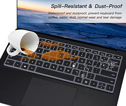 CaseBuy Keyboard Cover for 2023-2019 Microsoft Surface Laptop 6/5/4/3 & Surface Book 3 13.5" & 15" Keyboard Protector Accessories(Not Fit Surface Laptop 7 2024 2025), Black - color: Black