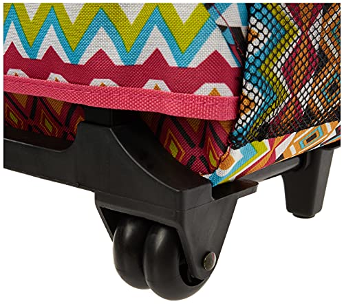 Rockland Double Handle 17" Rolling Backpack, Tribal - color: TRIBAL, size: One Size