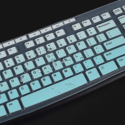 Keyboard Cover for Logitech MK370 MK295 MK270 K270 Keyboard, Logitech MK370 MK270 K270 Keyboard Skin Protector - Gradual Mint - color: Gradual Mint