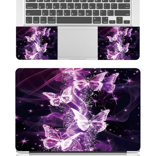 Universal Laptop Skin Sticker Decal for 11.6”12" 13" 13.3" 14" 15" 15.4" 15.6" Reusable Waterproof Scratch-Scratch Resistant Protective Vinyl Laptop Notebook Skin Stickers - Pink Butterflies - color: Pink Butterflies