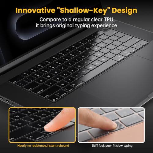Premium Ultra Thin MacBook Pro 16 & 14 inch Keyboard Cover Protector | for 2026 2025 MacBook Pro 14" & 16" M5 M4 M3 Pro/Max, Mac Invisible High Transparency Accessories Skin, Waterproof, Tinted - size: MacBook Pro 14" & 16"(2021-2026)