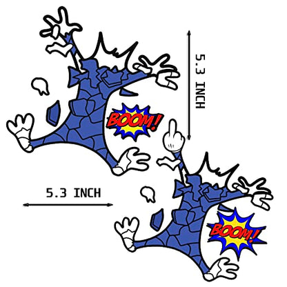 Scratch and Dent Fix Car Stickers, Funny Cartoon Cat Splash Into Pieces, Bumper Stickers for Jeep, Van, Auto, Truck, Motorcycle, Laptop, Skateboard, Wall, Window Decals Band-Aid Stickers - color: Tom-m