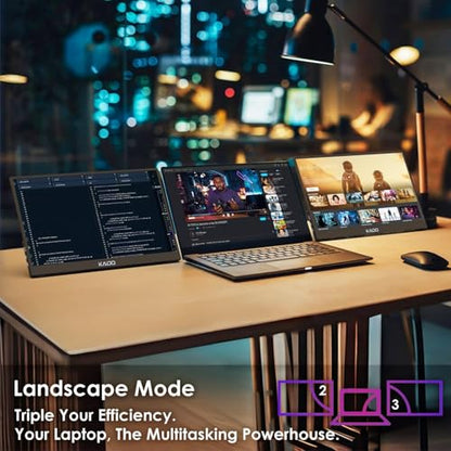 Kado 2-Pack 15.6 Inch 1080p FHD Ultra-Slim Laptop Monitor Second Display | IPS 1920x1080 Adjustable Kickstand, Screen Extender for PC, Mac, Tablet, Phone, Xbox, PS5, Switch USB-C & HDMI Connectivity - size: 72% sRGB 2-Pack