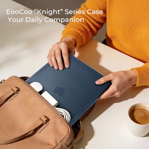 EooCoo Reinforced Anti-Crack Case for MacBook Air 13 inch,M5-M2 2026-2022 | True-to-Device Matte Texture, Anti-Fingerprint, Perfect Fit, Hard Shell Laptop Cover for MacBook Air 13.6 inch - color: Midnight