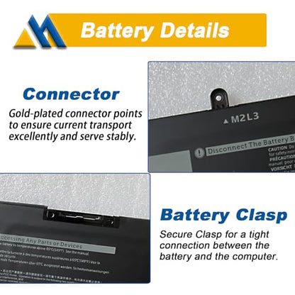 68Wh MV07R Laptop Battery Replacement for Dell G3 15 3500 3590 3700 3790 G5 15 5500 5505 SE Series JJRRD 0JJRRD 266J9 72WGV 072WGV W5W19 0W5W19 PN1VN M4GWP 15.2V 4250mAh - size: 10.43*3.46*0.30 inch MV07R