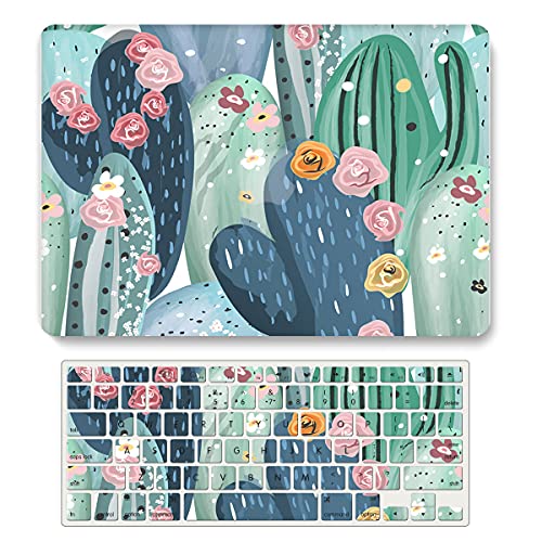 Bandless case for MacBook Pro 13 inch with CD-ROM Model: A1278(Old Version 2012/2011/2010/2009/2008), Plastic Hard Shell Case Cover & Keyboard Cover Skin - Cactus, A1278(Pro 13 w/CD-ROM 2008-2012) - color: Cactus, size: A1278(Pro 13 w/CD-ROM 2008-2012)