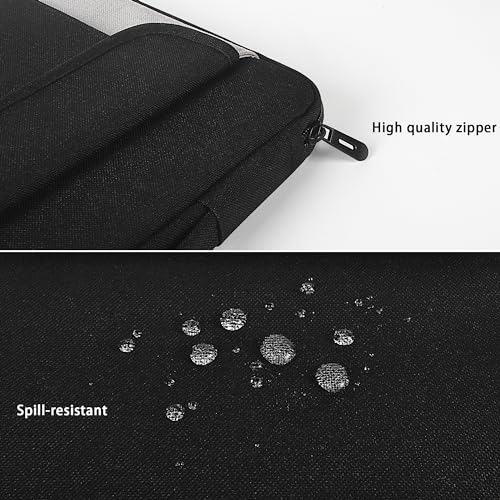 DOMISO 14-15 Inch Laptop Sleeve Case, Water-resistant Shockproof Laptop Protective Case for MacBook Air 15,Dell XPS 15,Lenovo, HP, ASUS, Acer Laptop Notebook,Black - color: Black, size: 14-15 Inch