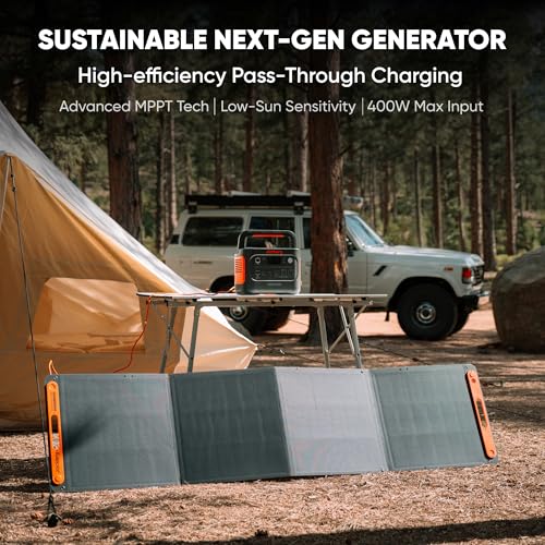 Jackery Solar Generator 1000 v2 with 2 * 200W Solar Panels, 1070Wh LiFePO4 Portable Power Station, 1500W AC Output, 1hr Fast Charge, Backup Power for Outdoor Camping, RV, Off-Grid & Emergency - style: E1000v2+200Wx2