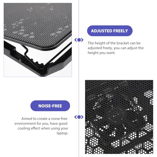 Operitacx 15.6"-17" Laptop Cooling Pad - Adjustable Laptop Cooler Stand with Quiet Fans, Ergonomic Notebook Fan Holder for Gaming and Office Use