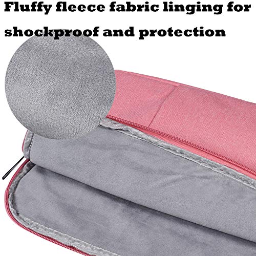 Laptop Case 14 inch, 14 inch Laptop Sleeve Shockproof Protective Notebook Cover Waterproof Carrying Computer Bag with Accessory Pocket for 14 Inch MacBook Air/Pro, HP, Dell, Lenovo, Acer, Asus, Pink