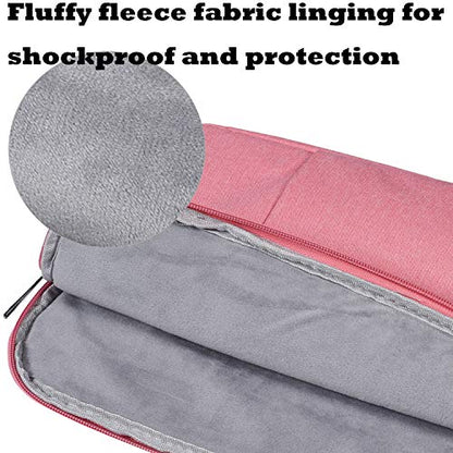 Laptop Case 14 inch, 14 inch Laptop Sleeve Shockproof Protective Notebook Cover Waterproof Carrying Computer Bag with Accessory Pocket for 14 Inch MacBook Air/Pro, HP, Dell, Lenovo, Acer, Asus, Pink